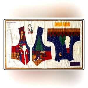 Dreamspinners Vintage Christmas Vest Cut & Sew Fabric Panel
